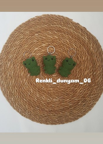 Amigurumi Kurbağa Anahtarlık