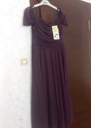 Uzun Drapeli Vintage Abiye Elbise