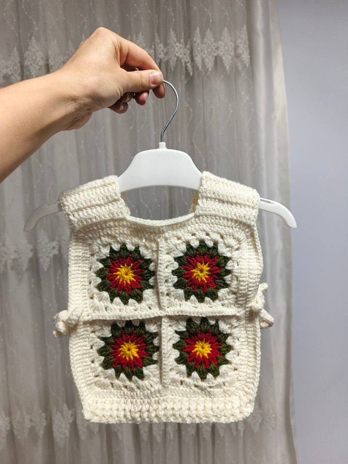 Kız Çocuk Bohem Tarzı Örgü Süveter - Görsel 2