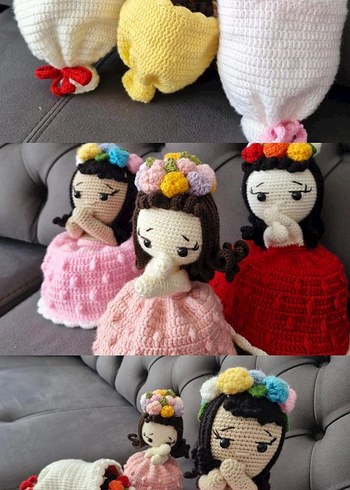 Amigurumi Örgü Bebek Buket - Görsel 2