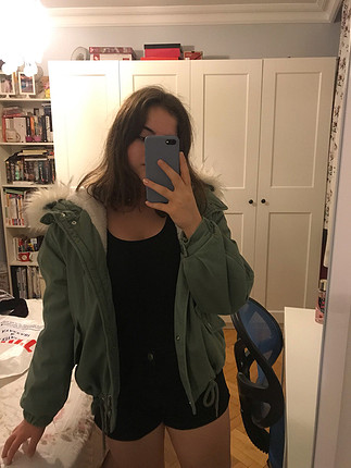 bershka ici kurklu mont