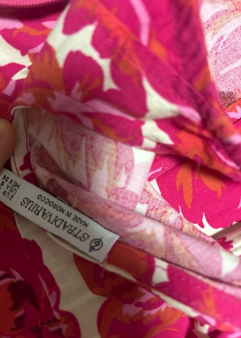 Stradivarius Pembe Çiçek Desenli Mini Elbise - Görsel 2