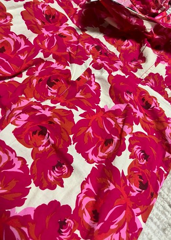 Stradivarius Pembe Çiçek Desenli Mini Elbise - Görsel 3