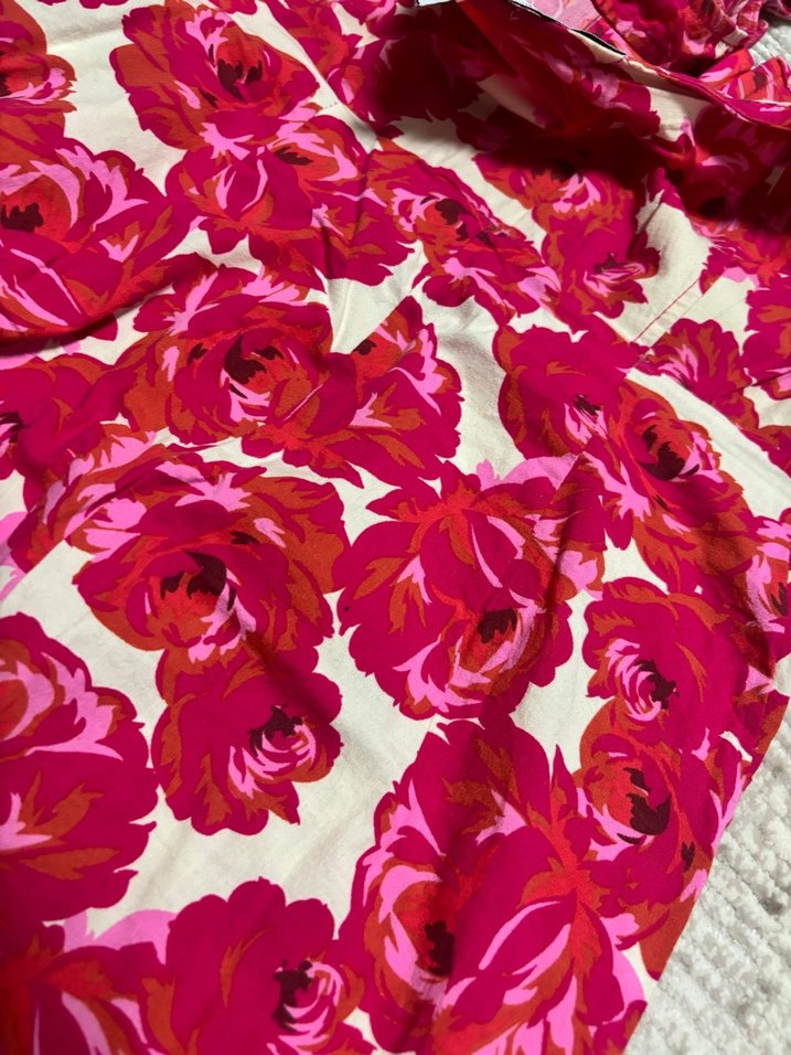 Stradivarius Pembe Çiçek Desenli Mini Elbise - Görsel 3