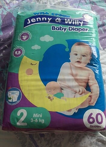 2 Beden: 3-6 kg Beden Renk 2 numara bebek bezi