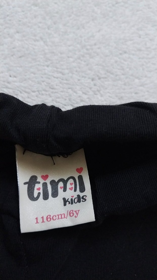 Kız Çocuk Siyah Baskılı Tayt - Görsel 3