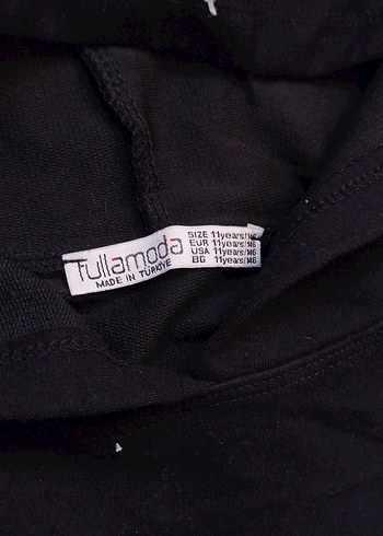 Kapüşonlu Siyah Mini Sweatshirt - Görsel 3