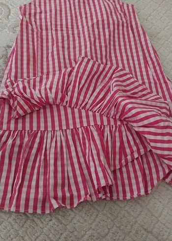 Pembe Ekose Desenli Kız Çocuk Elbise - Görsel 4