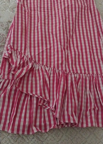 Pembe Ekose Desenli Kız Çocuk Elbise - Görsel 2