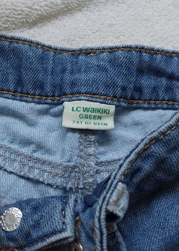 Kız Çocuk Batik Desenli Bol Kesim Denim Şort - Görsel 4