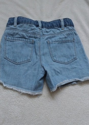 Kız Çocuk Batik Desenli Bol Kesim Denim Şort - Görsel 3