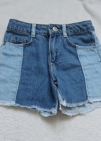 Kız Çocuk Batik Desenli Bol Kesim Denim Şort - Görsel 2