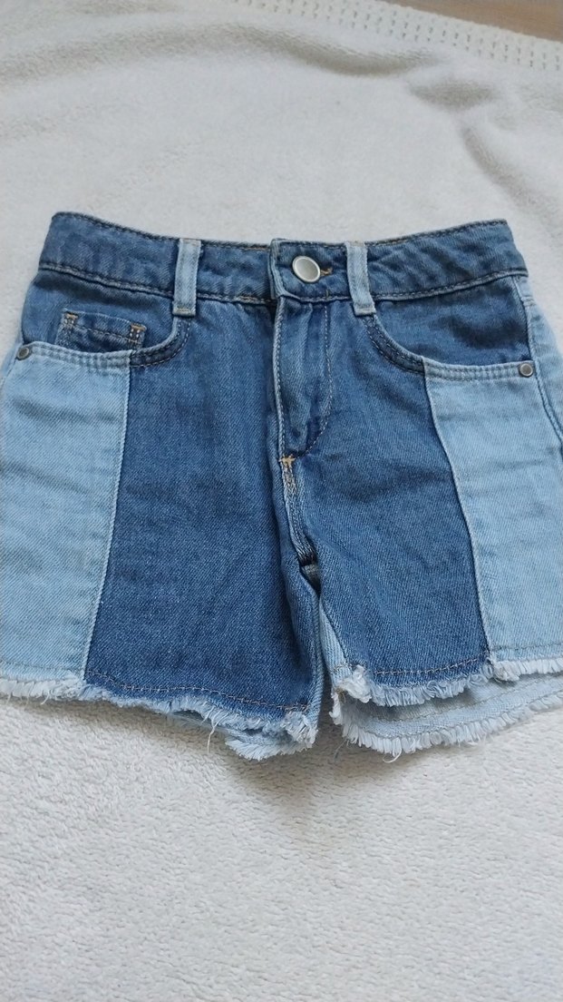 Kız Çocuk Batik Desenli Bol Kesim Denim Şort - Görsel 2