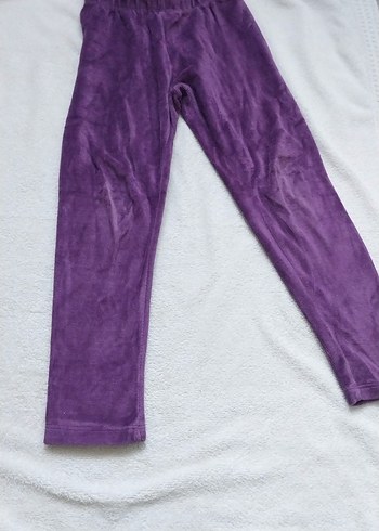 Mor Kadife Kız Taytı - Görsel 3