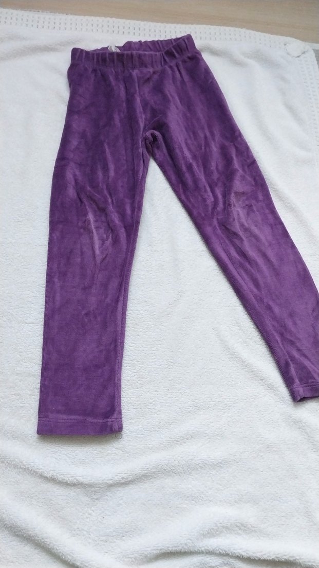 Mor Kadife Kız Taytı - Görsel 3