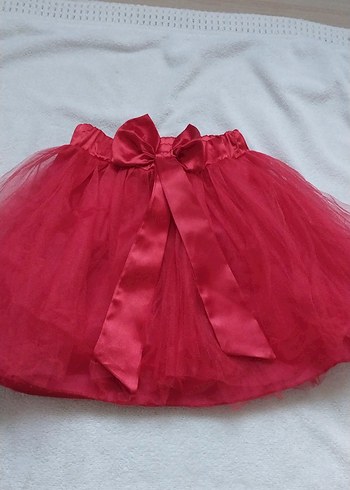 Kız Çocuk Kırmızı Nakışlı Straplez Elbise - Görsel 8