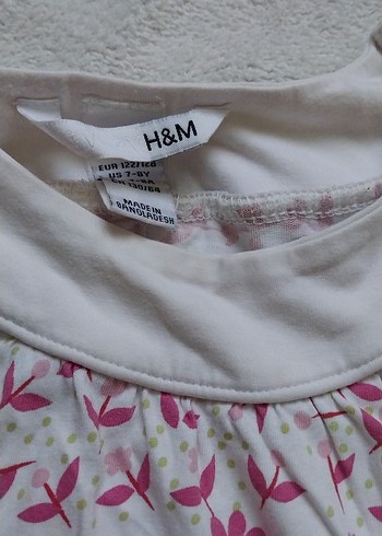 Pembe Çiçek Desenli Kız Elbisesi - Görsel 2