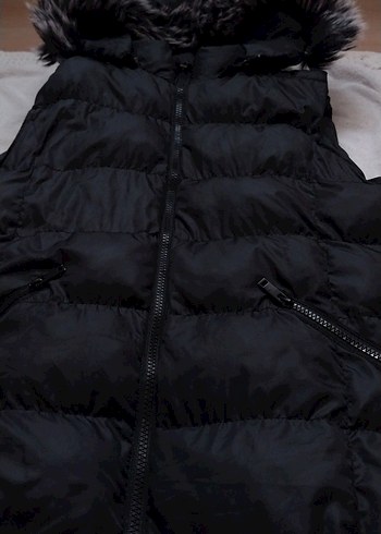 Siyah Uzun Kürklü Kadın Yelek - Görsel 2