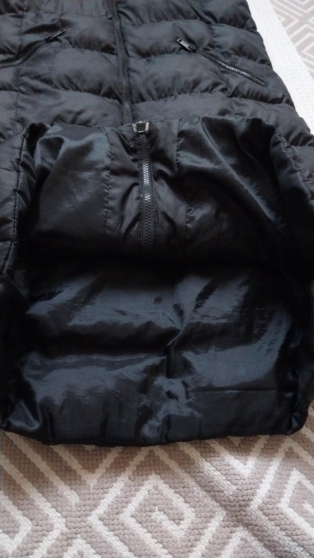 Siyah Uzun Kürklü Kadın Yelek - Görsel 4