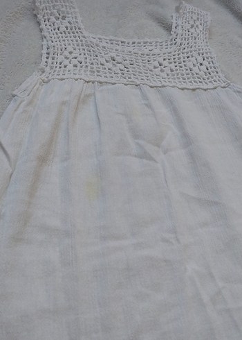 Nakışlı Beyaz Kız Çocuk Elbisesi - Görsel 4