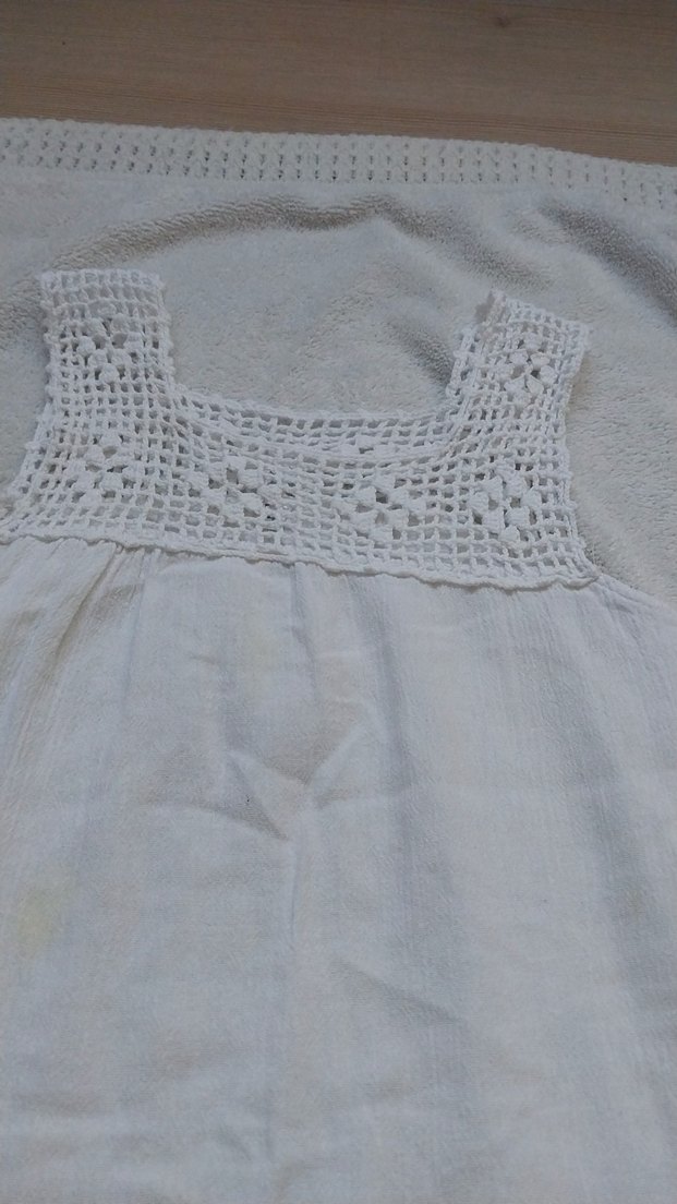 Nakışlı Beyaz Kız Çocuk Elbisesi - Görsel 3