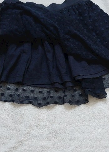 Kız Çocuk Lacivert Puantiyeli Fırfırlı Etek - Görsel 3