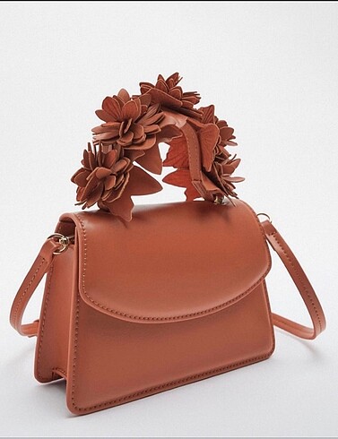 Zara Zara mini çiçekli askılı çanta