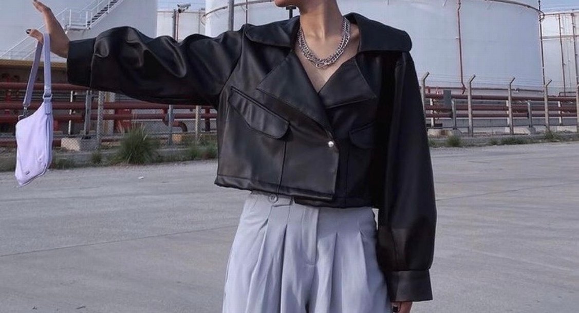 Siyah Deri ceket - Görsel 2