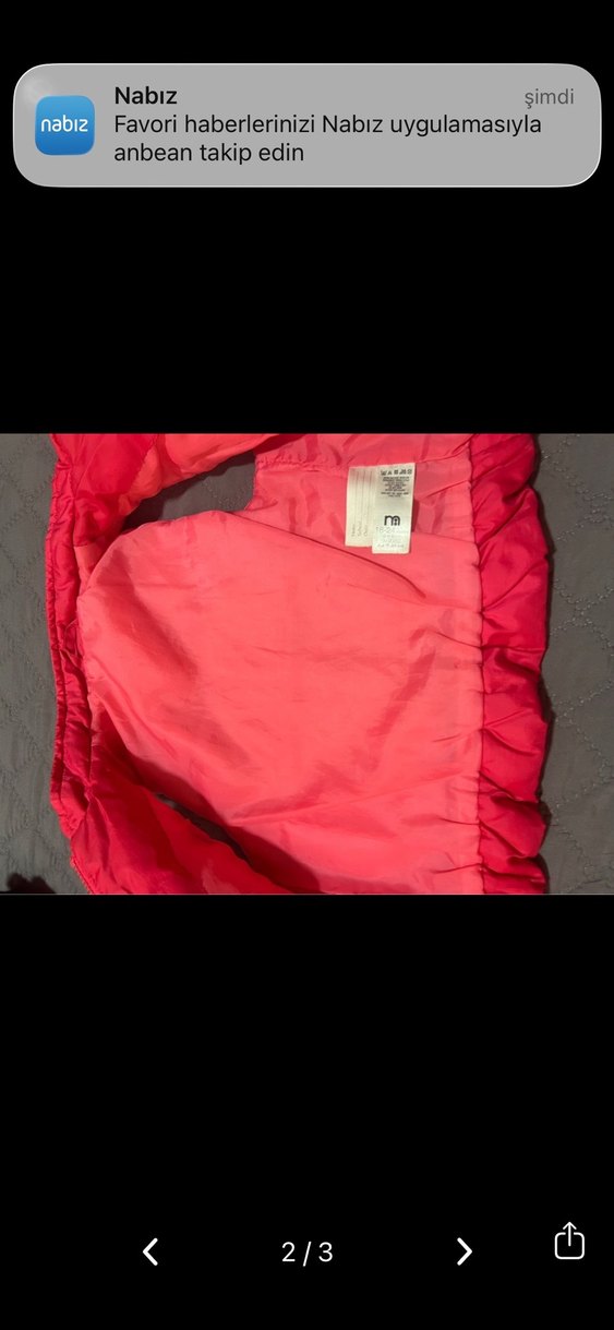 Kız Çocuk Pembe Fermuarlı Yelek - Görsel 2