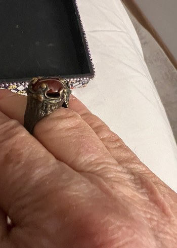 Kahve taşVintage yüzük - Görsel 2