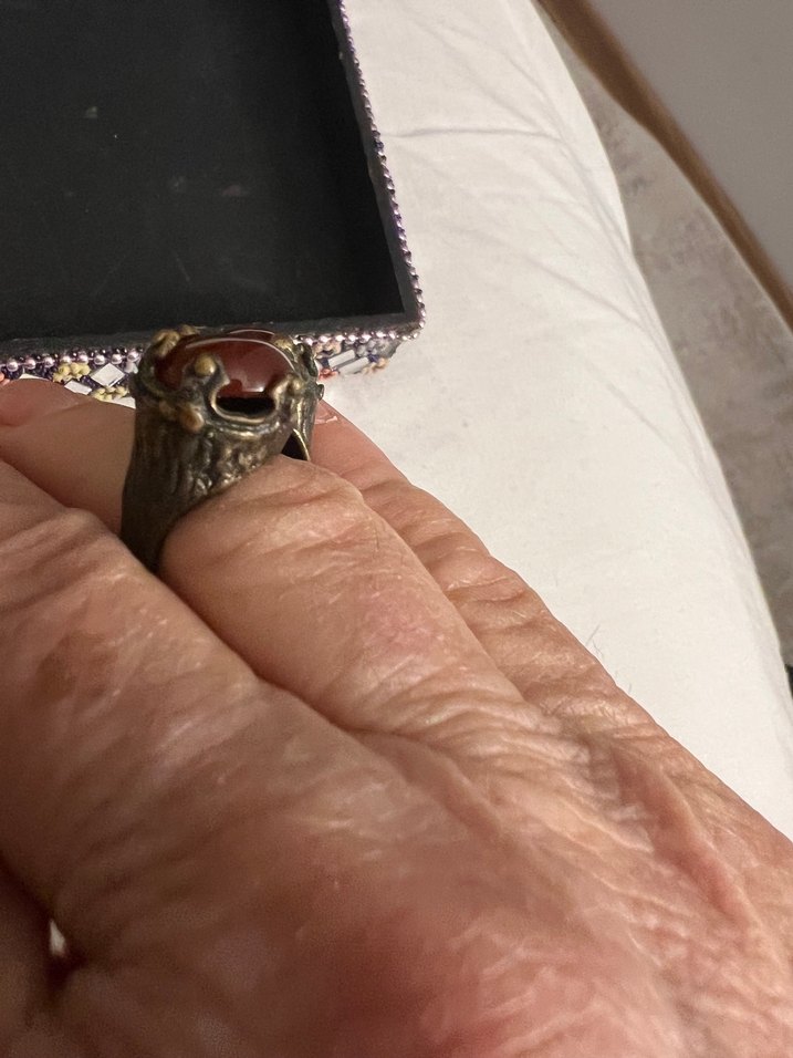 Kahve taşVintage  yüzük - Görsel 2