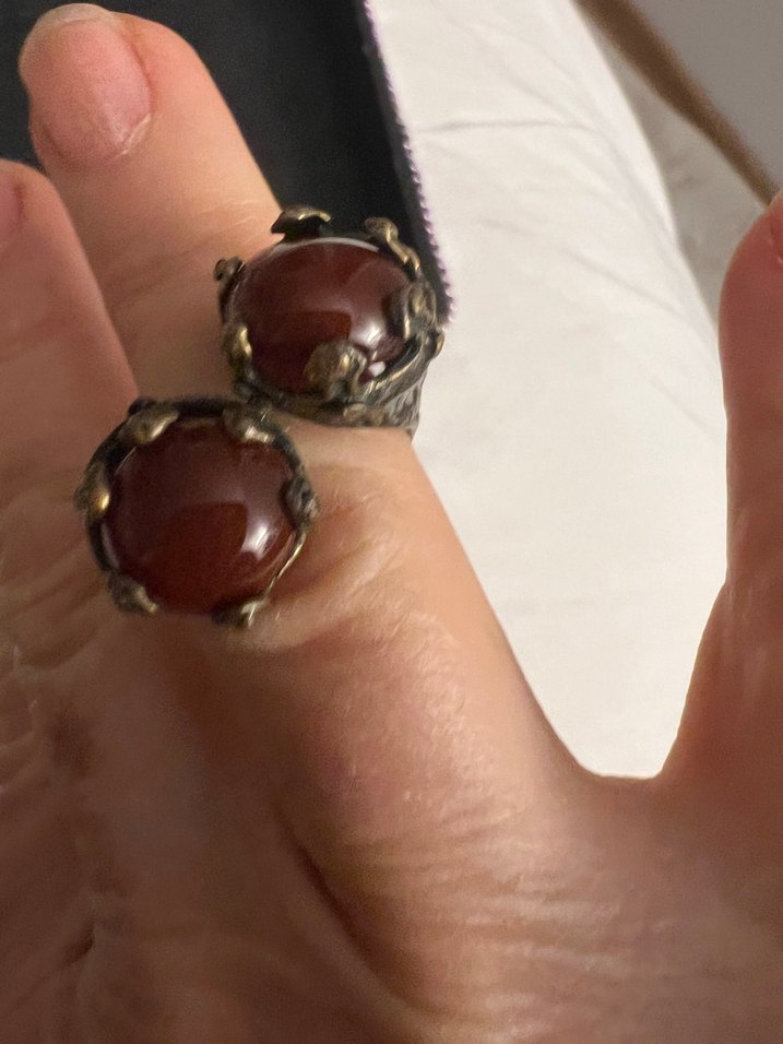 Kahve taşVintage  yüzük - Görsel 3