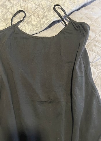 Siyah İnce Askılı Kadın badi - Görsel 2