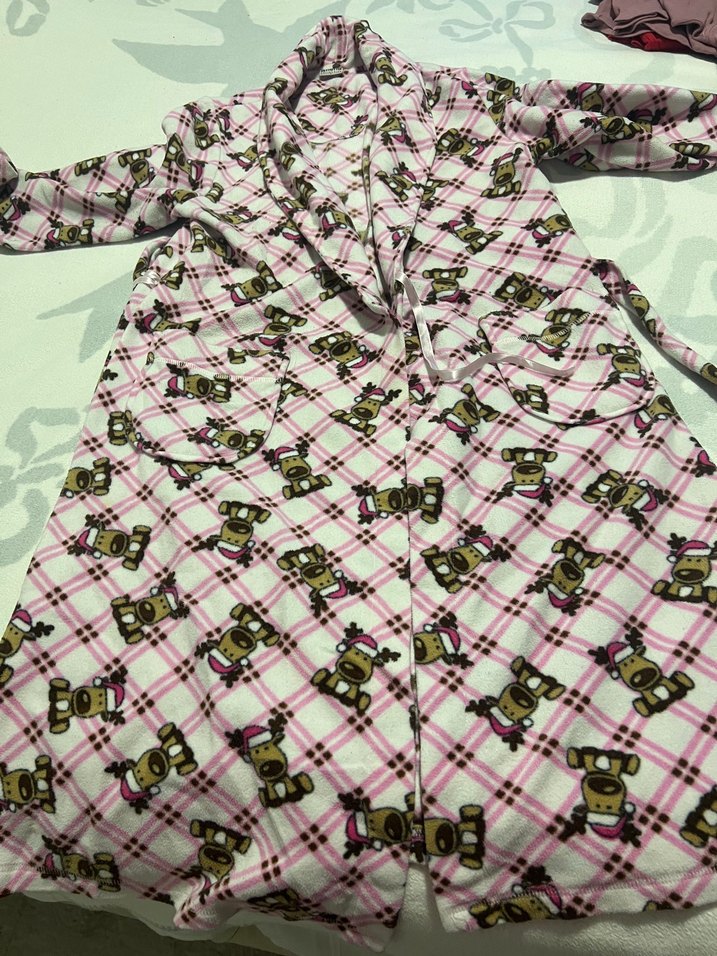 Pembe polar kadife yeni sabahlık nenanın sabahlığı - Görsel 2