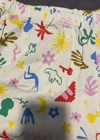 Picama şortBaskılı Pamuklu Bohem Mini Şort - Görsel 2