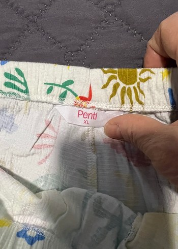 Picama şortBaskılı Pamuklu Bohem Mini Şort - Görsel 3