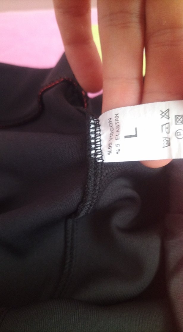 Pembe Bantlı Düz Spor Pantolonu - Görsel 3