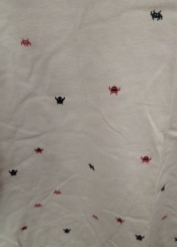 Pamuklu Beyaz Baskılı Kadın Tişört - Görsel 3