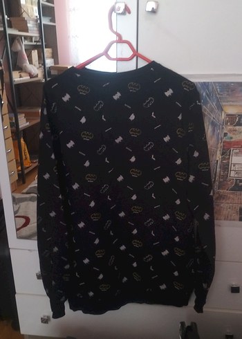 Kadın Siyah Baskılı Uzun Kollu Sweatshirt - Görsel 4