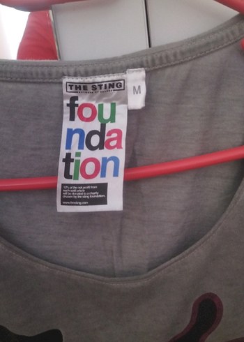 Gri Baskılı Kısa Kollu  Tişört - Görsel 2