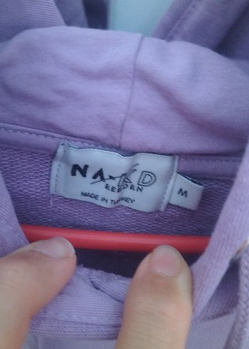 Kadın Mor Kapüşonlu Salaş Sweatshirt - Görsel 3