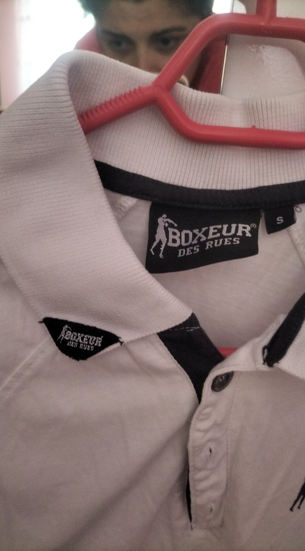 Düğmeli Beyaz Erkek Polo Yaka Tişört - Görsel 4