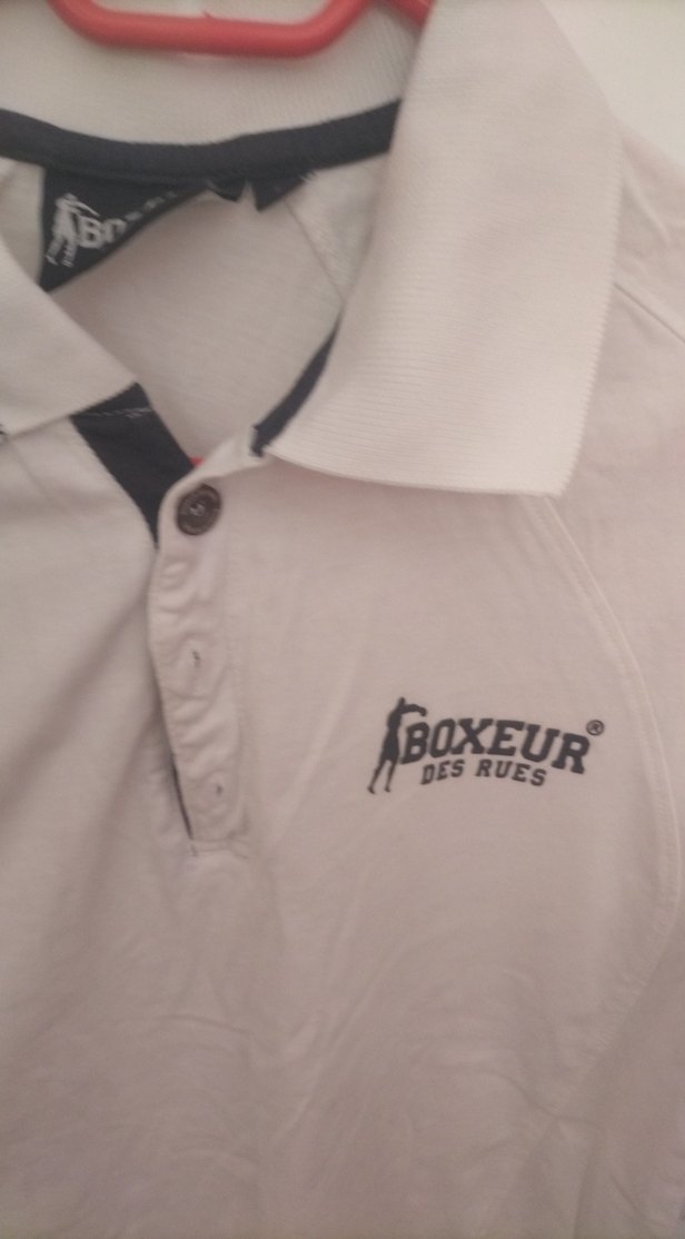 Düğmeli Beyaz Erkek Polo Yaka Tişört - Görsel 2