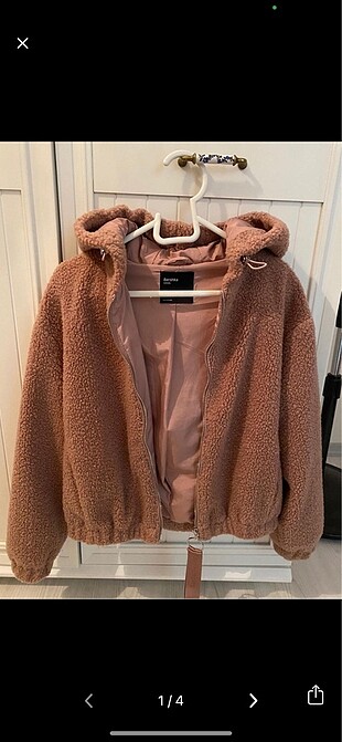 Bershka xs koyun tüylü ceket