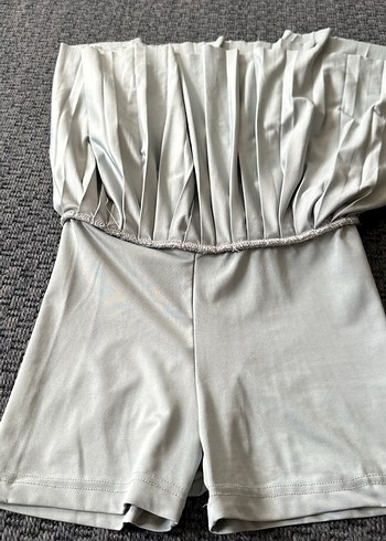 Gri Pliseli Midi Kadın Keten Etek - Görsel 4