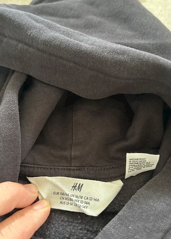 Gri Baskılı Kadın Sweatshirt Kapüşonlu - Görsel 2