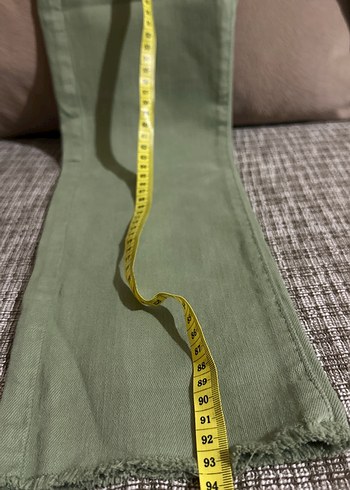 Kadın Haki Regular Fit Midi Jean - Görsel 12