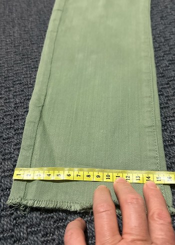 Kadın Haki Regular Fit Midi Jean - Görsel 4