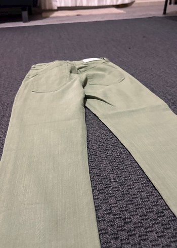 Kadın Haki Regular Fit Midi Jean - Görsel 6