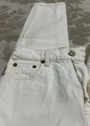 Beyaz Kadın Keten Pantolon - Görsel 6